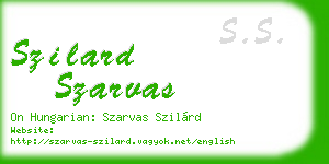 szilard szarvas business card